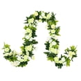 thumbnail image 1 of Inteprter Flores artificiales de glicina de larga duración para la decoración del hogar y el jardín, decoración ecológica para fiestas, Decoración Blanco, 1 of 6