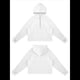 thumbnail image 4 of Sudadera con Capucha para Mujer, de Larga, Corta, con Media Cremallera y Bolsillos con Orificio para el Pulgar. XXL, 4 of 8