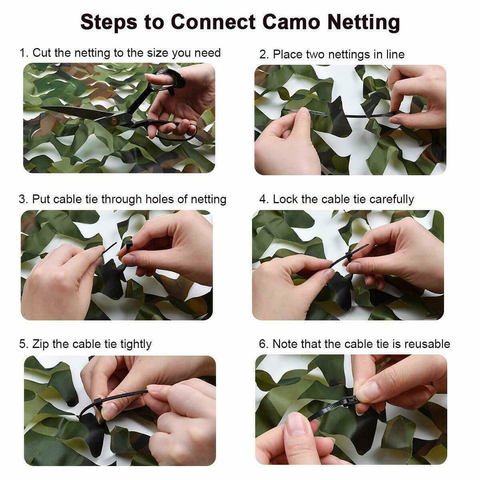 Camo Netting Blinds Great for Sunshade Camping Shooting Hunting Party Decoration, 6.6×10ft