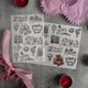 thumbnail image 4 of Juego de 13 sellos transparentes de silicona con palabras "Love Kiss", 4 of 9