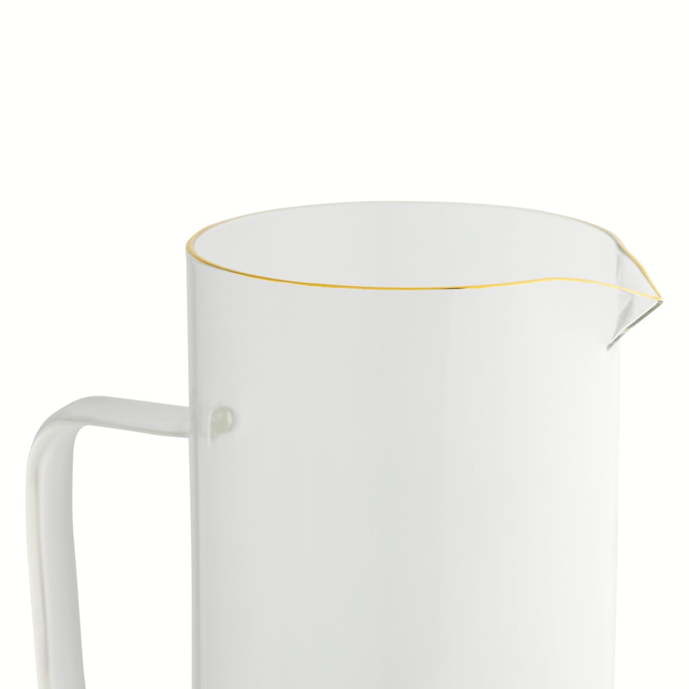 Thyme & Table 60 fl oz Glass Pitcher with Gold Rim