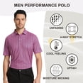 thumbnail image 4 of Xidunhg Men's Golf Polo Shirts Short Sleeve Print Performance Moisture Wicking Dry Fit Outdoor Golf Shirts for Men, 4 of 11