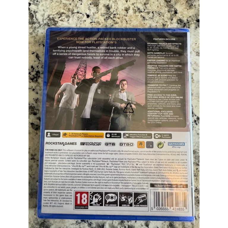 GRAND THEFT AUTO V GTA Playstation 5 PS5 video game! BRAND NEW! Factory