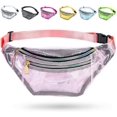 thumbnail image 1 of Sac Banane Transparent, Sacs Banane Mignons avec 3 Pochettes, Ceinture Réglable, Sacs de Taille, 1 of 5