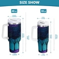 thumbnail image 6 of Yayeee 40oz Stainless Steel Tumbler with Straw and Handle Double-Wall Insulated Travel Water Bottle, Purple Moonlight Forest, 6 of 8