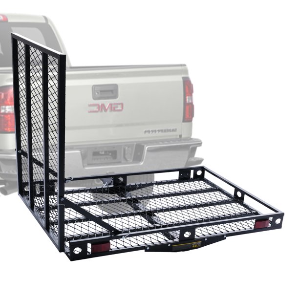 Trailer Hitch Cargo Carrier Utility Basket With 42" Folding Wheelchair