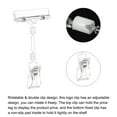 thumbnail image 4 of Uxcell Adjustable Plastic Sign Clip 160mm 360 Degree Rotatable Bending Merchandise Clip for Store, Office,Clear 12 Pack, 4 of 5