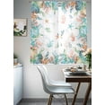 thumbnail image 4 of Beach Coastal Sheer Curtains 63 Inch Length 2 Panels Set Window Treatments, Summer Coral Starfish Nautical Ocean Rod Pocket Semi Curtains for Living Room/Bedroom/Kitchen Décor, 104"W x 63"L, 4 of 7