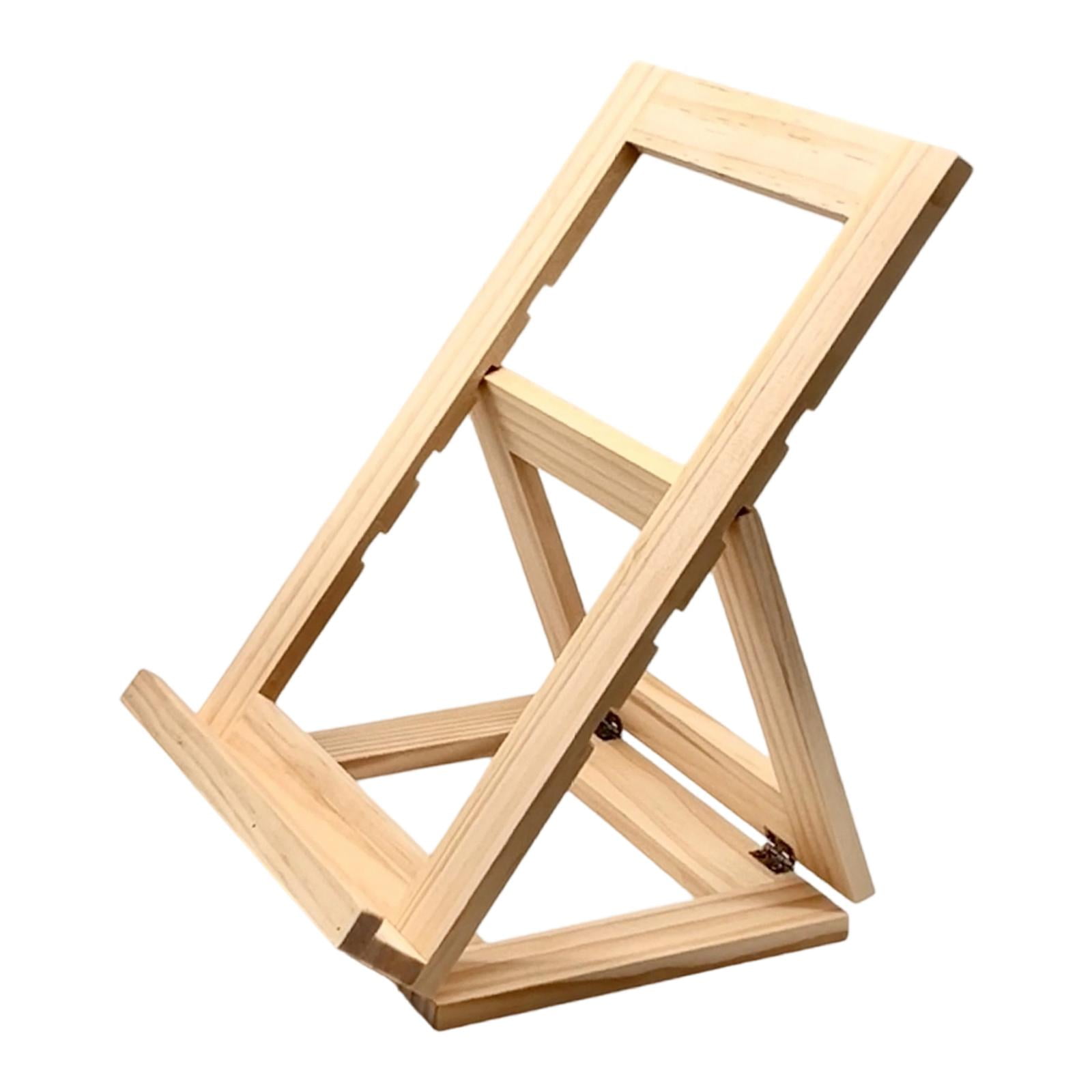 Dualoai Artwork Tabletop Wooden Easel Stand 11.6x8.3inch Portable for Home Decor Accessories Sturdy Versatile Space Saving Adjustable