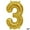 Gold 3, variant on BalsaCircle 16" Mylar Foil Plain Plain Balloon Gold Number 0 Wedding Party Decor