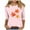QR2-Pink, variant on VKOYWKM Womens Thanksgiving 3/4 Sleeve Tops Halloween Pumpkin Graphic T Shirts Thankful Grateful Blessed T-Shirts Fall Top