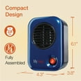 thumbnail image 6 of Lasko 6" 200W MyHeat Personal Tabletop Space Heater with Simple Controls, Blue, 102, New, 6 of 9