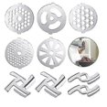 thumbnail image 1 of 5 Stainless Steel Meat Grinder Chopper Cross Knife Perforated Plate 5mm/7mm Set, 1 of 4