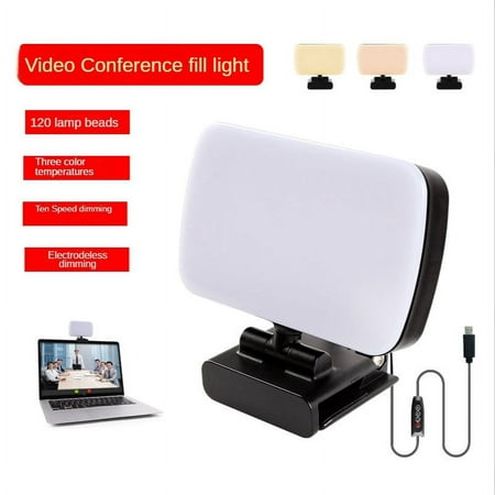 Image of Mini Video Light Conference Webcam Vlog Photography Fill Lamp Selfie Adjustable Portable LED Photography Light