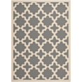 thumbnail image 1 of Safavieh Courtyard Polypropylene Large Rectangle Rug CY6913-246-8 in Anthracite and Beige, 1 of 3