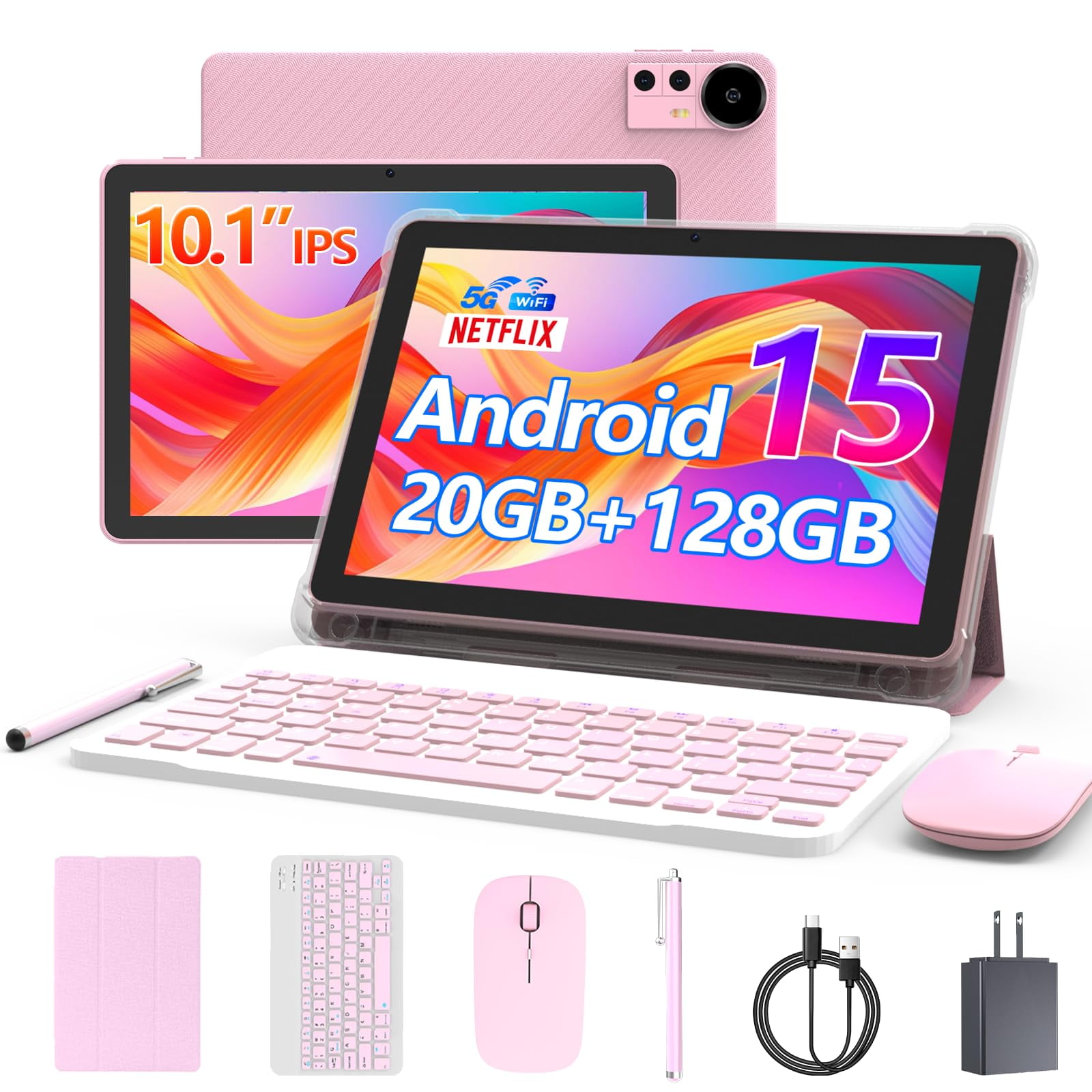 Android 15 Tablet, 10 Inch Tablet, 18GB RAM+128GB ROM/2TB