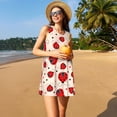 thumbnail image 3 of Fotbe Red Ladybug Vestido de Verano sin Mangas para Mujer – Vestido Midi Línea A, Estilo Camiseta Floral, Vestido Playero Casual y Fluido, 3 of 7