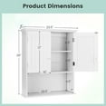 thumbnail image 2 of CRXX Medicine Cabinets, Wall Mounted Cabinet with Adjustable Shelf, 2-Door, Bathroom Storage Cabinet for Over The Toilet, Living Room, Kitchen, Laundry Room, Cupboard (White), 2 of 9