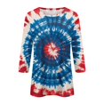 thumbnail image 6 of MEICHEN 4th of July Women's Three Quarter Sleeve Shirt USA Patriotic Flag Graphic Print Top Summer 250th Anniversary Tops, 6 of 7