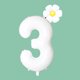 thumbnail image 5 of Globos de aluminio con forma de margarita pequeña de 32 pulgadas, números blancos del 0 al 9, figuras grandes, suministros para decoraciones de fiestas de cumpleaños de niñas y baby shower, 5 of 5