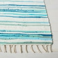thumbnail image 4 of SAFAVIEH Rag Benton Striped Cotton Area Rug, Ivory/Green, 5' x 8', 4 of 9