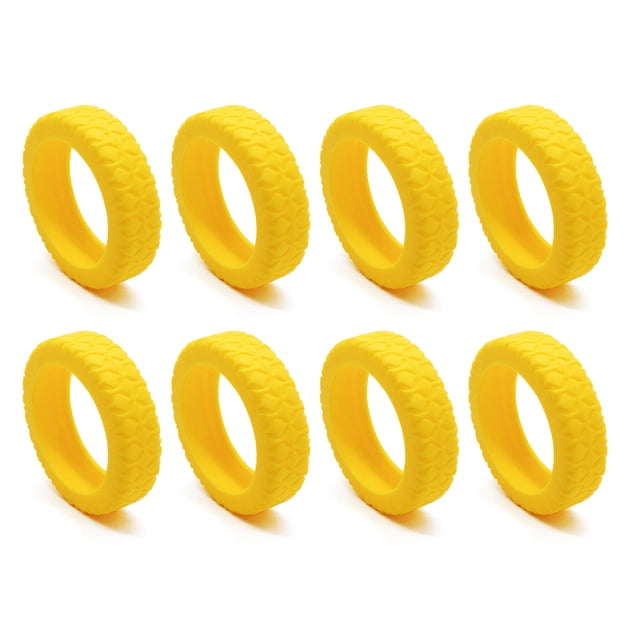 Luggage Compartment Wheel Protection Cover Wear Resistant Silicone Protection Cover For Suitcase/Office Chair Caster yellow 4pcs