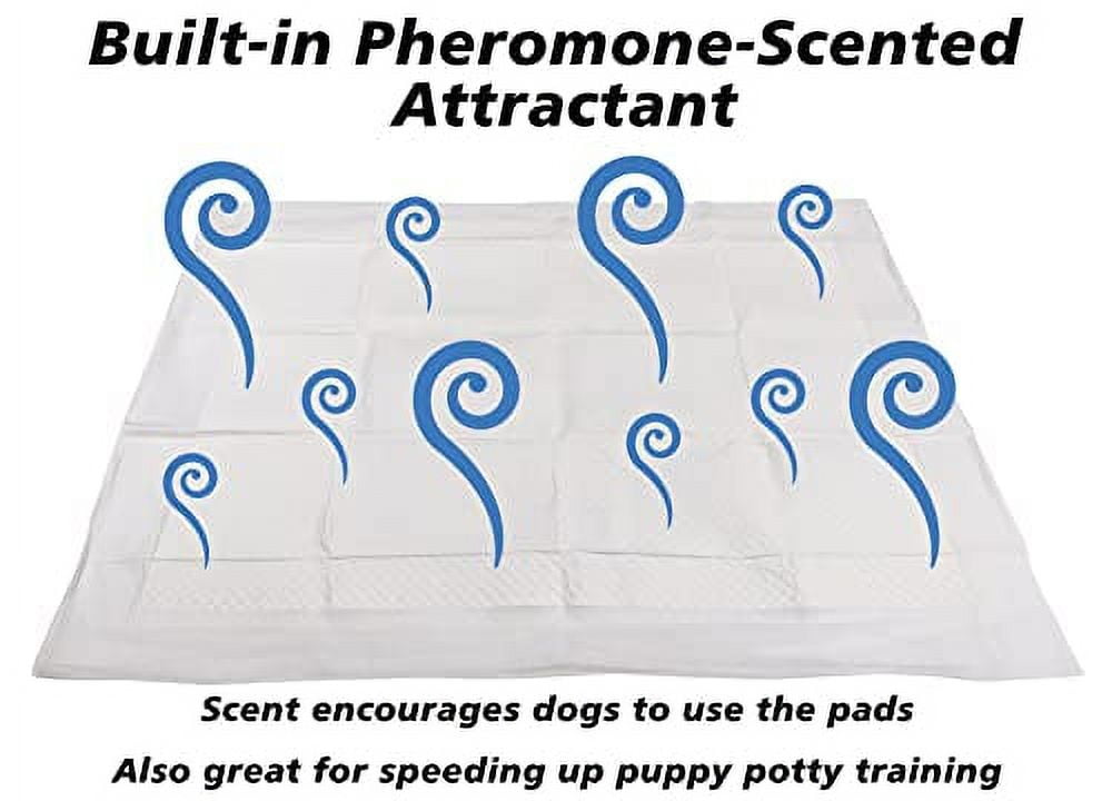 25 Count X-Large Leak-Proof Pee Pads, 5 Layers with Attractant Scent to Improve Potty Training Success, 28" x 34"