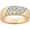 Men's 7mm Diamond Accent Two-Tone Gold-Plated Wedding Band