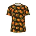 thumbnail image 5 of Wukai Orange Pumpkin Print Men's Short-Sleeved Mesh T-Shirt,Quick-Dry Short Sleeve Workout T-Shirt-, 5 of 8