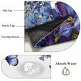 thumbnail image 4 of Purple Blue Flower Front Door Rugs 2x3 ft Watercolor Purple Blue Floral Butterfly Small Rug for Entryway Non Slip Washable Bathroom Door Mat Absorbent Floor Mat for Indoor Entrance, 4 of 9