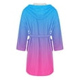 thumbnail image 3 of Jindong Robes en Peluche pour Femmes Robe en Polaire Longue Chaude Peignoir de Bain Veste de Détente Imprimée Robe de Confort Robes pour Femmes, 3 of 4