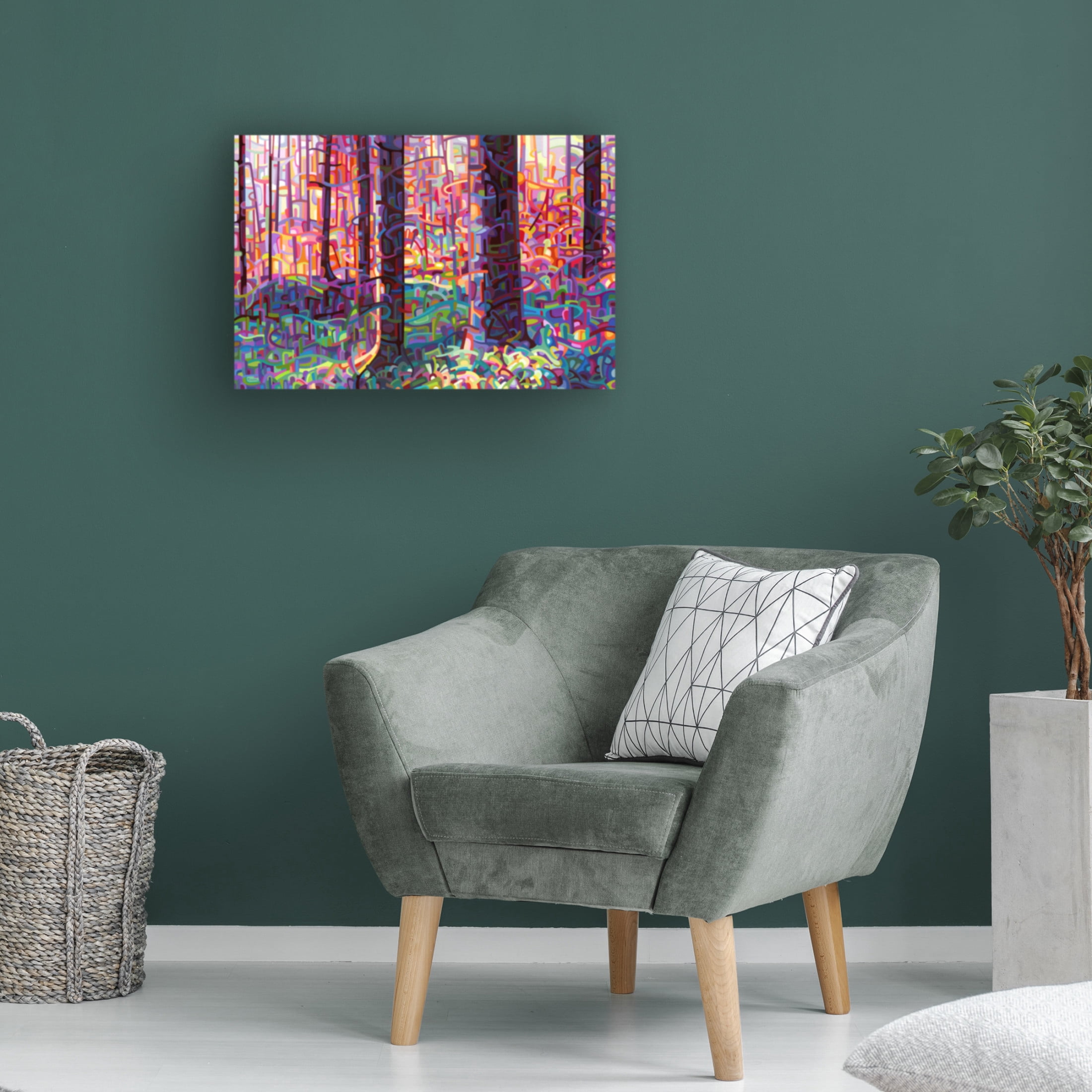 Canvas Wall Art - Mandy Budan 'Forest Tapestry' Wall Art for Living Room, Bedroom, or Office Décor by Trademark Fine Art - 24 x 16 Inches