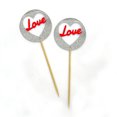 thumbnail image 2 of Darling Souvenir, Glitter Heart & Love Wedding Cupcake Toppers, Party Dessert Decorations - Pack Of 20, 2 of 3