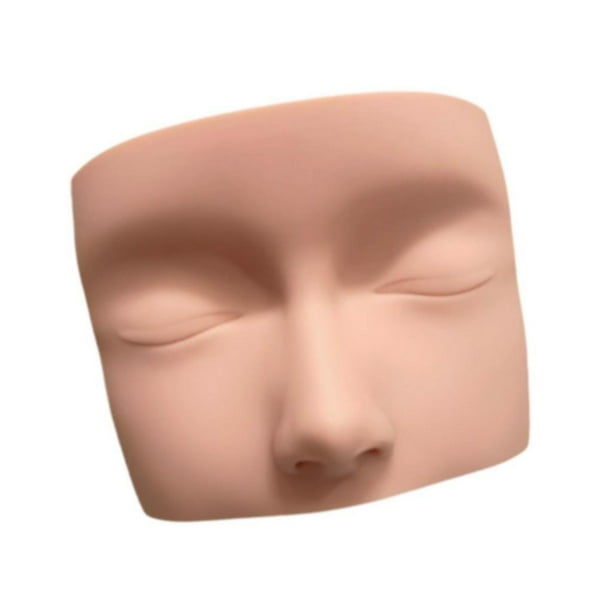 Cabeza de maniquí de extensión de pestañas,Cabeza de entrenamiento de práctica de tacto suave,Cabeza de práctica de maquillaje para principiantes en c