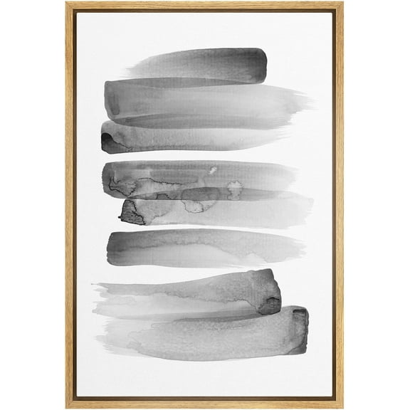 wall26 Framed Canvas Wall Art for Living Room, Bedroom Brush Strokes I Canvas Prints for Home Decoration Ready to Hang - 24x36 inches