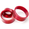 thumbnail image 4 of Xotic Tech 3pcs Aluminum Air Condition Switch Knob Volume Knob Trim Ring for Honda Fit Jazz 2014-2017 Red, 4 of 6