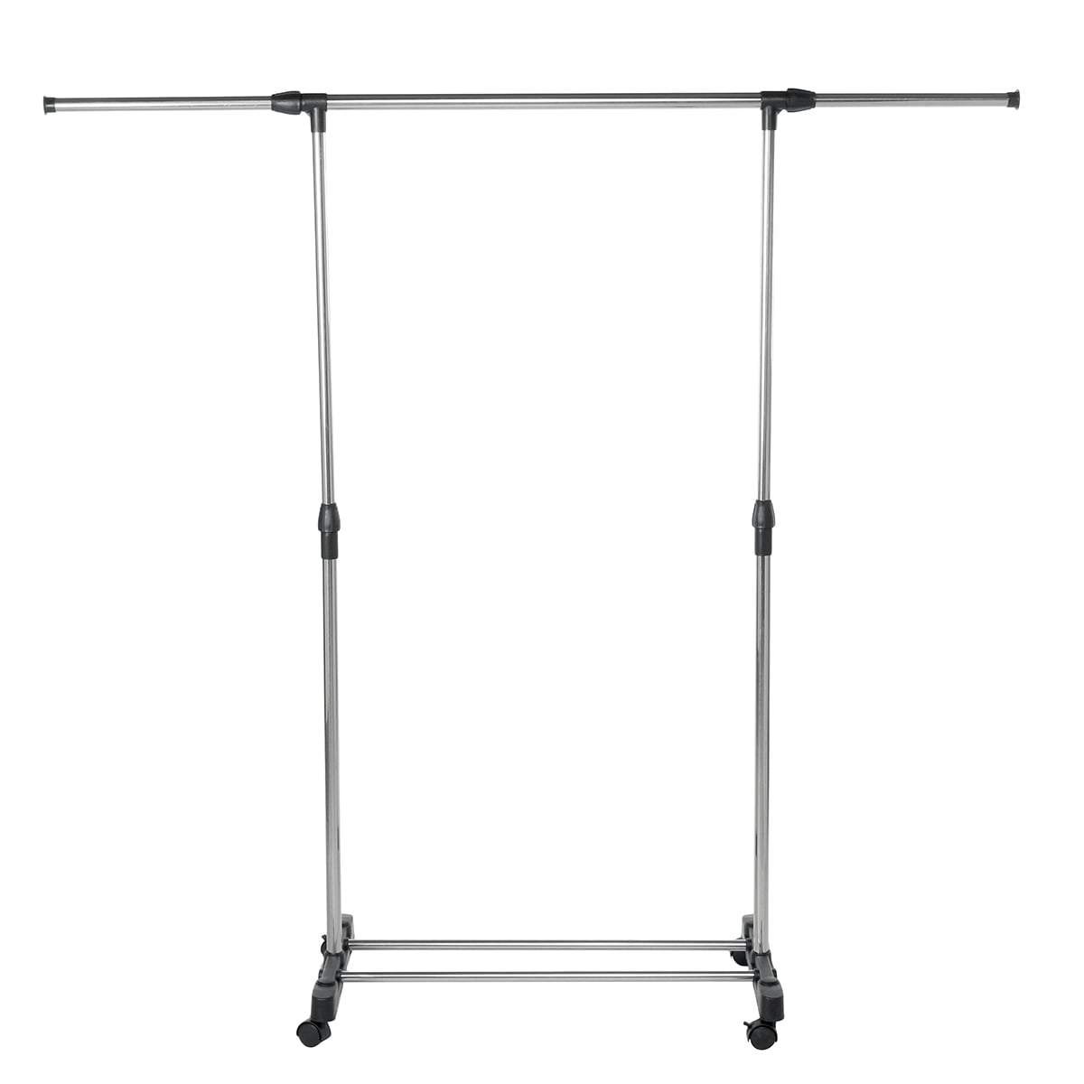 Simple Trending Double Rod Clothing Garment Rack Rolling Clothes Organizer on Wheels for Hanging Clothes Bronze