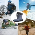 thumbnail image 3 of Bottes d'Hiver pour Femmes Imperméables Femmes Mi-Mollet Antidérapantes Extérieur Chaudes Chaussures Canard pour Femmes Gris Taille 9, 3 of 7