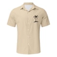 thumbnail image 2 of XDZJLR Chemises pour Hommes Décontractées Été Plage Manches Courtes Mode Imprimé Cocotier, 2 of 3
