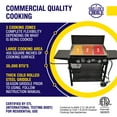 thumbnail image 2 of Griller's Choice Outdoor Griddle Grill Propane Flat Top - Hood Included, Large Flat Top Grill, 2-in-1 Portable, Paper Towel Holder, 2 of 6