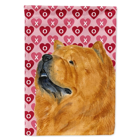 Carolines Treasures SS4502-FLAG-PARENT Chow Chow Hearts Love and Valentines Day Portrait Flag multicolor