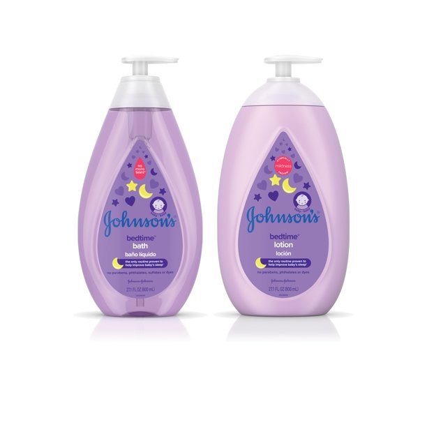 Johnson's Bedtime Baby Wash and Lotion with NaturalCalm Aromas, Dual