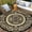 Black/Brown, variant on IValue Round Outdoor Rugs 6Ft Waterproof Patio Plastic Straw Rug Reversible Camping Carpet