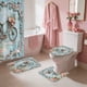 thumbnail image 4 of Accesorios de baño Cortina de ducha de San Valentín con lazo Impresión digital en tinta rosa Cortina divisoria impermeable para baño Conjunto de baño de poliéster, 4 of 6