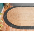 thumbnail image 4 of Chouhan Rugs Natural Jute Dark Grey Bordered Rug Bohemian Rug Decor Rug Handwoven Rug Custom Rug Decorative Rug, 4 of 6