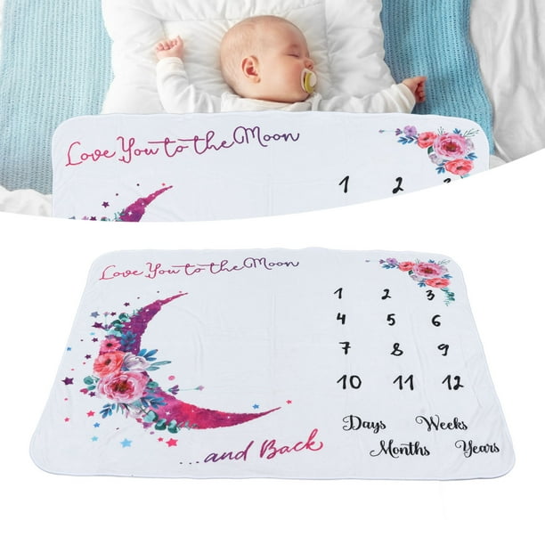 Baby Monthly Milestone Blanket Baby Milestone Blanket Polyester Fiber Breathable With Frame For Photograph For Baby Walmart