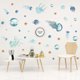 thumbnail image 5 of Wosthever Adhesivo decorativo para ventana de pared de medusas de PVC para oficina, pegatina de criaturas marinas para dormitorio, papel tapiz Decoración del hogar, 5 of 6