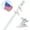 White, variant on DEROFIT 4ft Stainless Steel Flag Pole for House, Tangle Free Design with Two-Position Bracket, White, for 3x5 American Flag, Outdoor Use