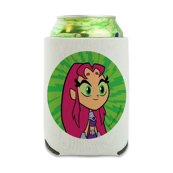 Teen Titans Go! Starfire Can Cooler - Drink Sleeve Hugger Collapsible Insulator - Beverage Insulated Holder