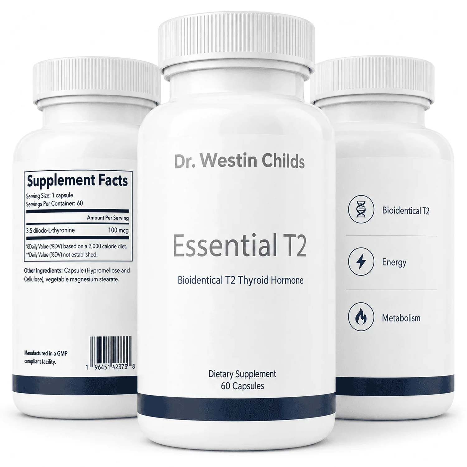 Dr. Westin Childs Essential T2 Thyroid Supplement, 100 mcg, 60 Count